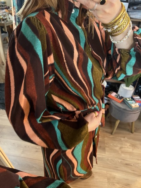 Robe Velours ras Multicolore RAZIKA Frnch 2