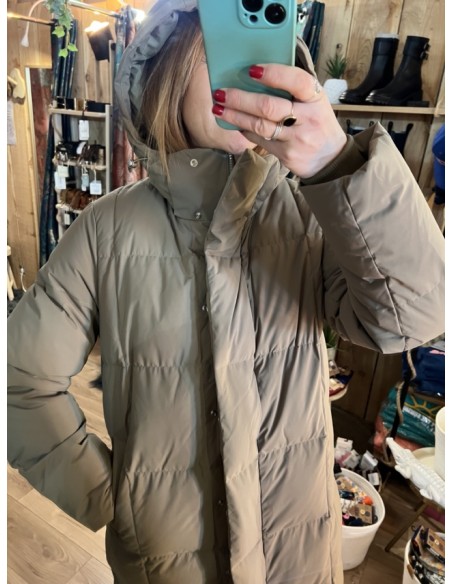 Manteau Doudoune longue Kaki NITA Selected