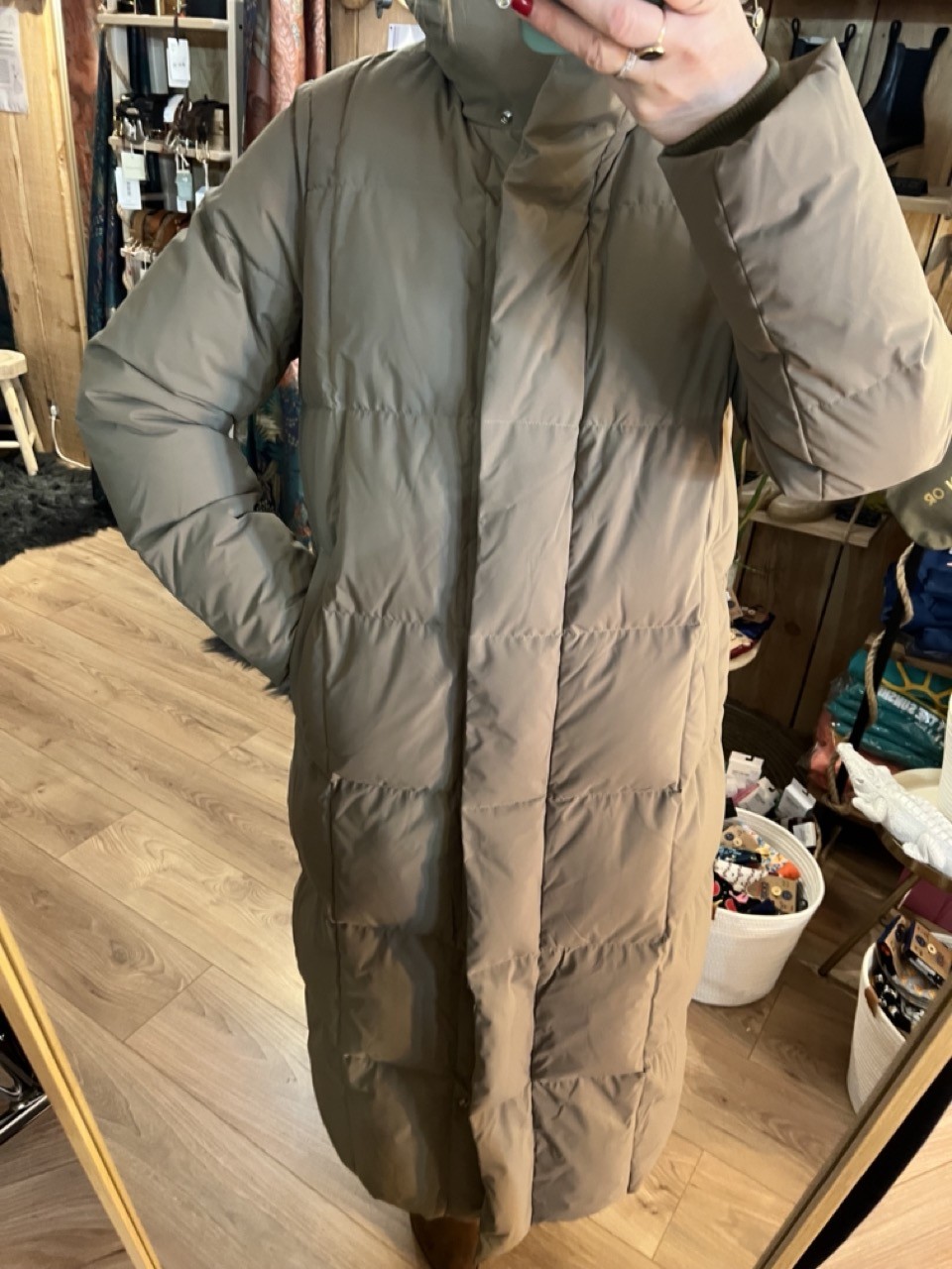 Manteau Doudoune longue Kaki NITA Selected