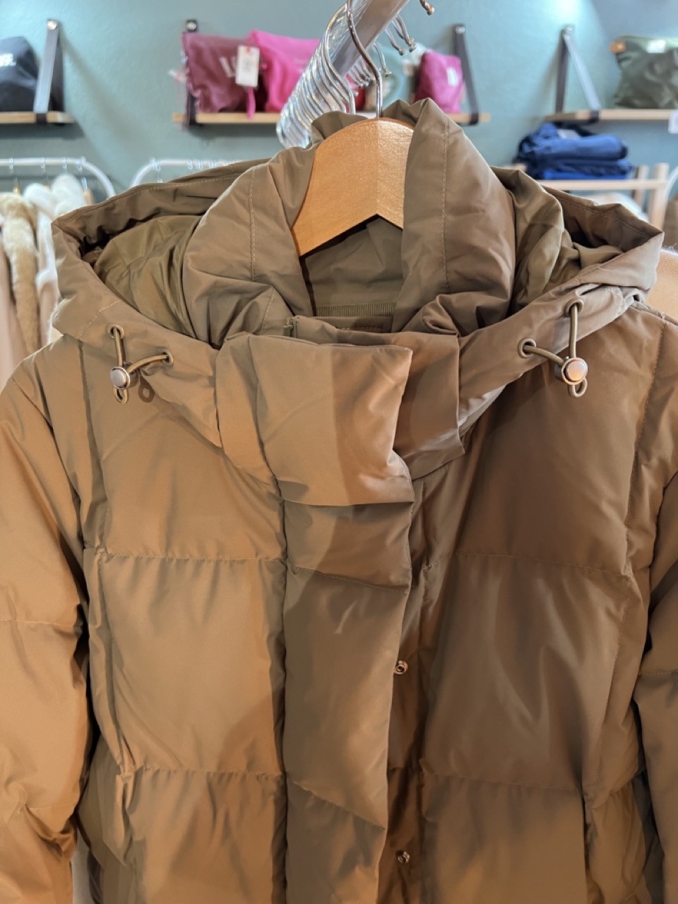 Manteau Doudoune longue Kaki NITA Selected