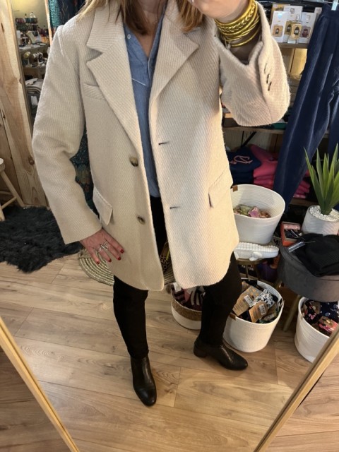 Veste Blazer Laine Ecrue Sana Selected 2
