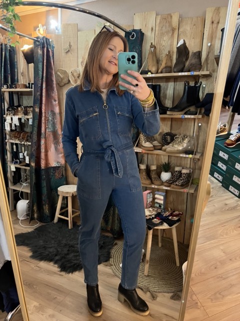 Combinaison Pantalon Jean Zippée Manches Longues Rêve La...