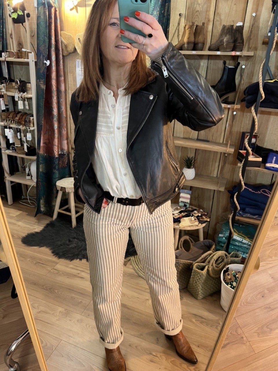 Pantalon Toile Rayures Fines BYKATO B.Young