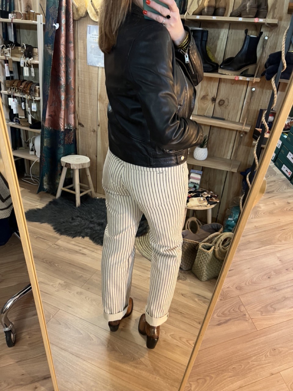 Pantalon Toile Rayures Fines BYKATO B.Young