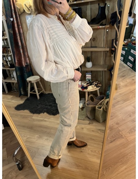 Pantalon Toile Rayures Fines BYKATO B.Young