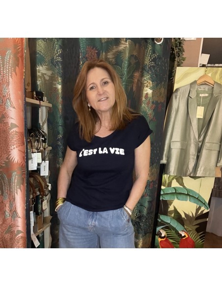 Tee Shirt Col V C'est la Vie Anouk et Ninon
