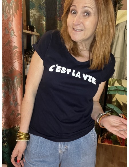 Tee Shirt Col V C'est la Vie Anouk et Ninon
