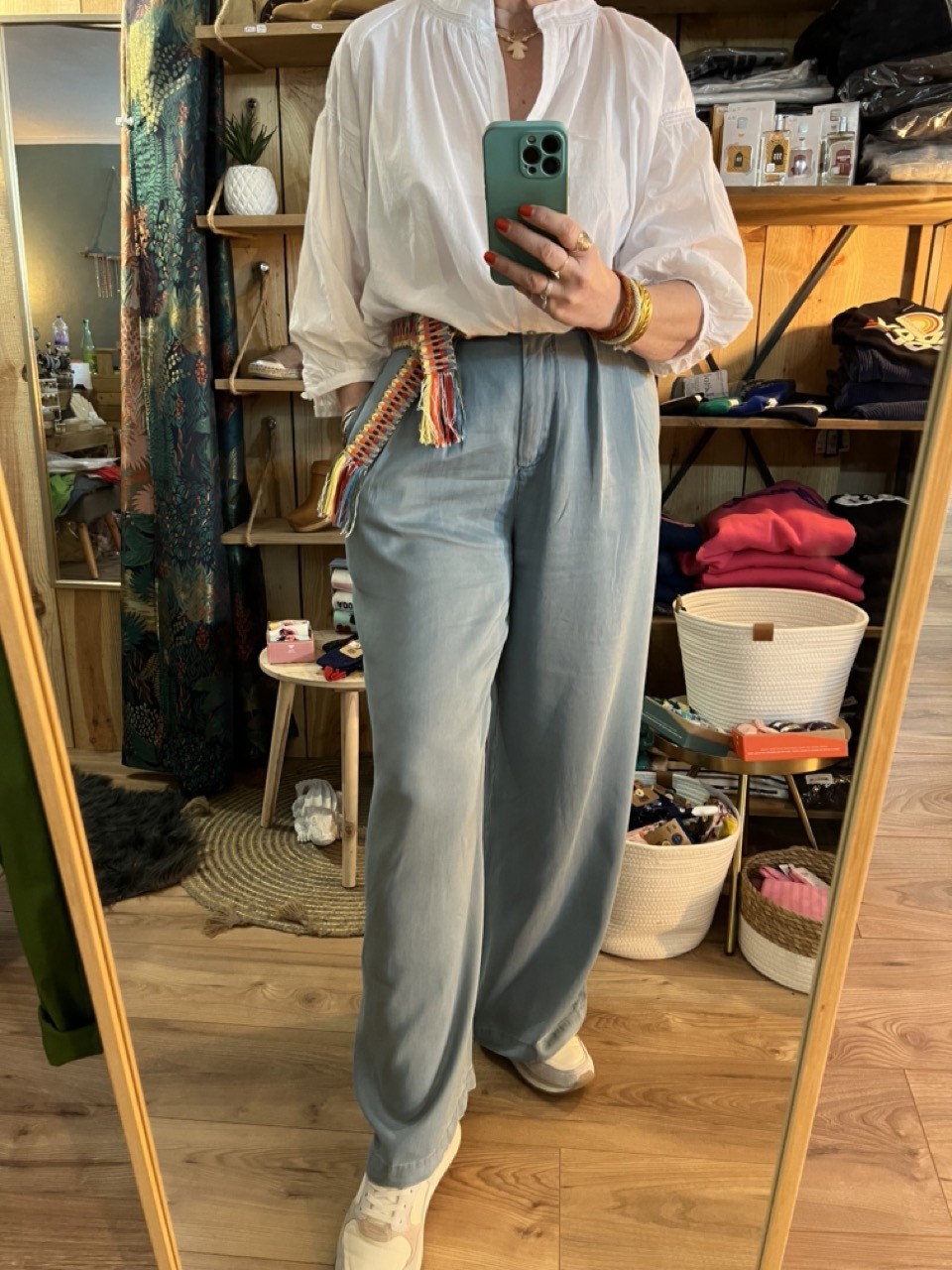 Pantalon large ceinture Tencel Camille Orféo