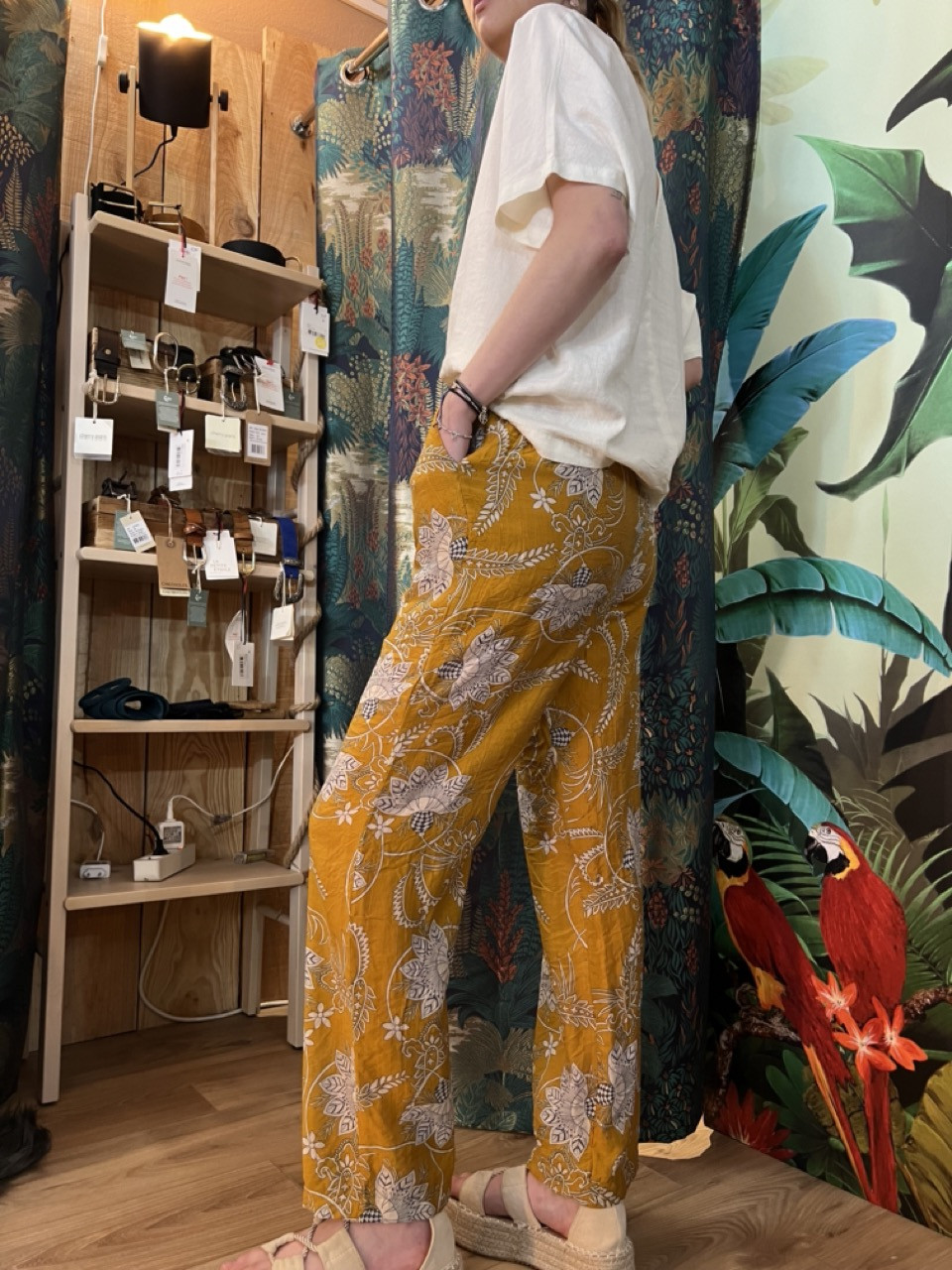 Pantalon fluide Imprimé Caramel See U Soon