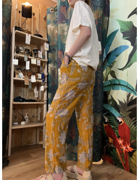 Pantalon fluide Imprimé Caramel See U Soon