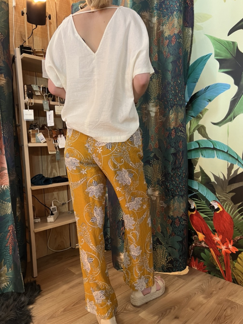 Pantalon fluide Imprimé Caramel See U Soon