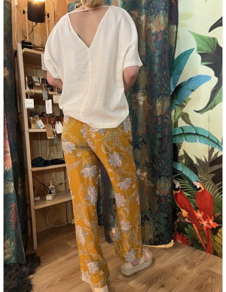 Pantalon fluide Imprimé Caramel See U Soon