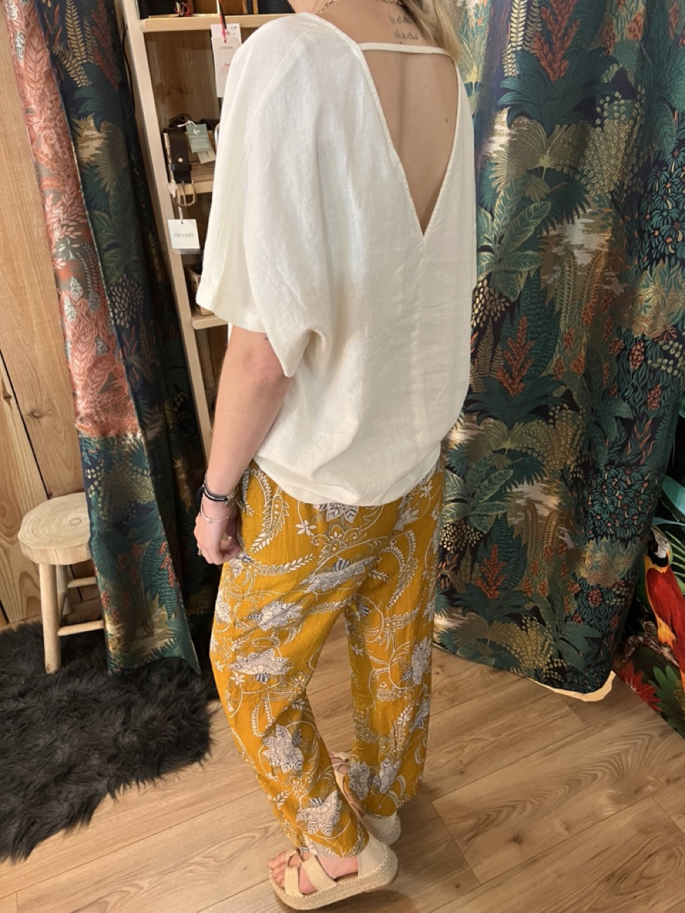 Pantalon fluide Imprimé Caramel See U Soon