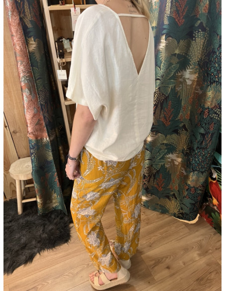 Pantalon fluide Imprimé Caramel See U Soon