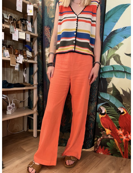 Pantalon Gaze de Coton Cola Rue Mazarine