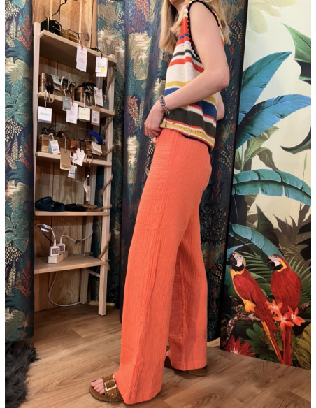 Pantalon Gaze de Coton Cola Rue Mazarine