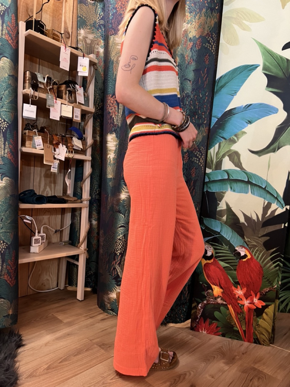 Pantalon Gaze de Coton Cola Rue Mazarine