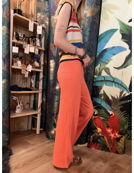 Pantalon Gaze de Coton Cola Rue Mazarine