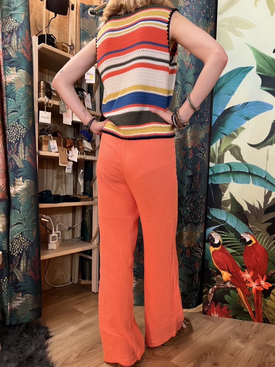 Pantalon Gaze de Coton Cola Rue Mazarine