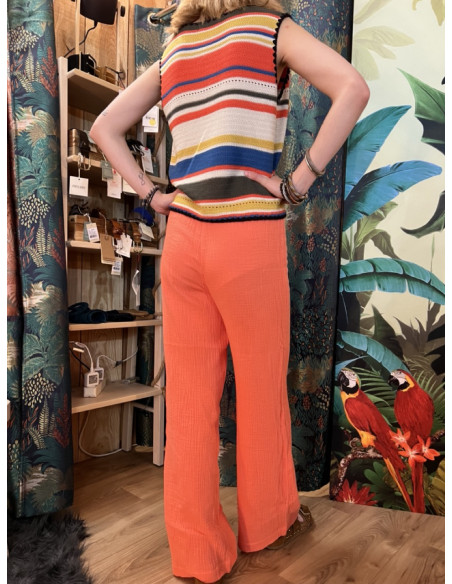 Pantalon Gaze de Coton Cola Rue Mazarine