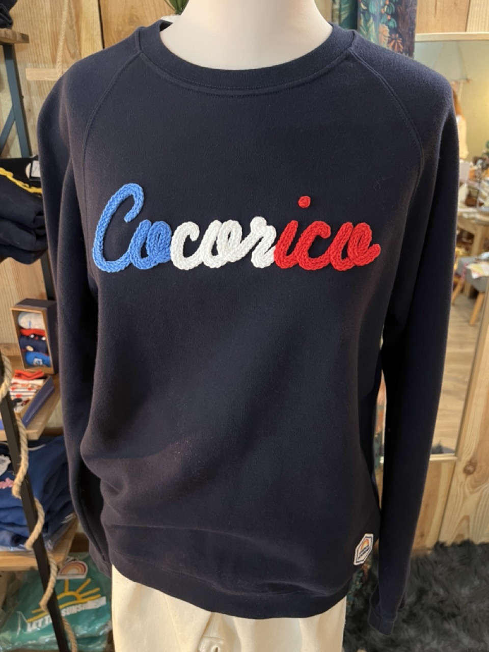 Sweat shirt Clyde Navy Tricotin COCORICO French...