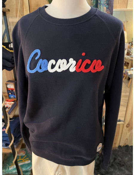 Sweat shirt Clyde Navy Tricotin COCORICO French Disorder