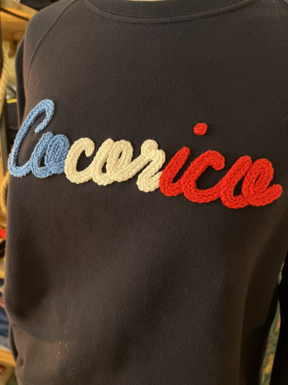 Sweat shirt Clyde Navy Tricotin COCORICO French...