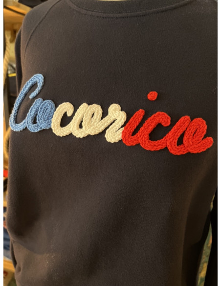 Sweat shirt Clyde Navy Tricotin COCORICO French Disorder