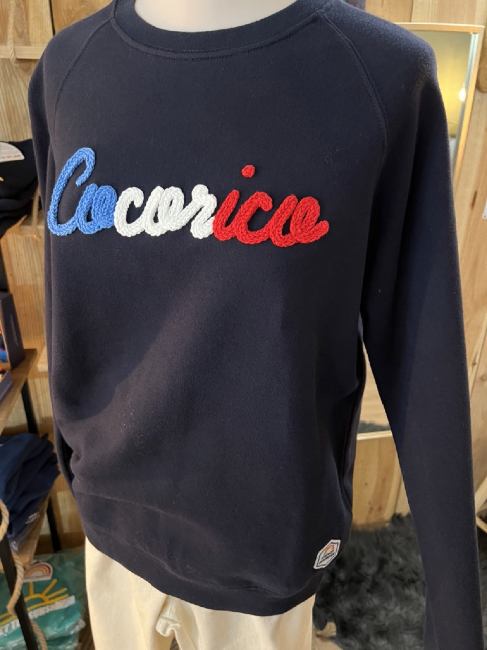 Sweat shirt Clyde Navy Tricotin COCORICO French...