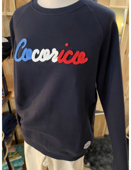 Sweat shirt Clyde Navy Tricotin COCORICO French Disorder