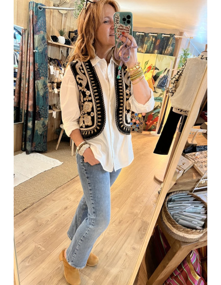 Gilet Brodé Jodhpur Studio Parisien