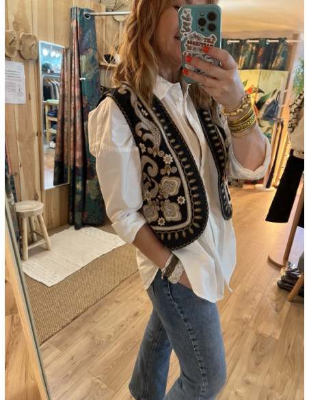 Gilet Brodé Jodhpur Studio Parisien