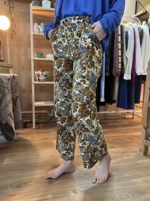 Pantalon droit court Imprimé Baroque GACE Orféo 2