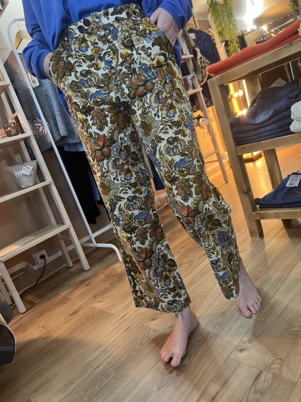 Pantalon droit court Imprimé Baroque GACE Orféo