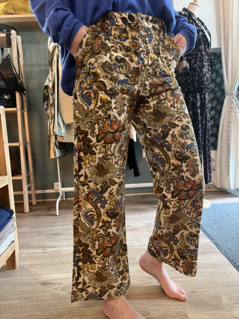 Pantalon droit court Imprimé Baroque GACE Orféo