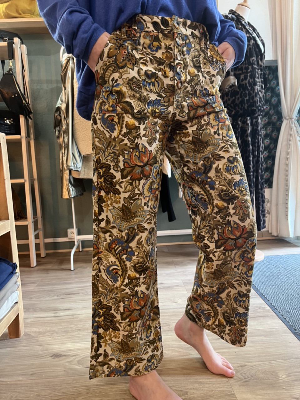 Pantalon droit court Imprimé Baroque GACE Orféo