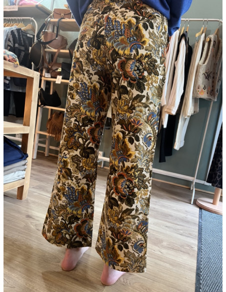 Pantalon droit court Imprimé Baroque GACE Orféo
