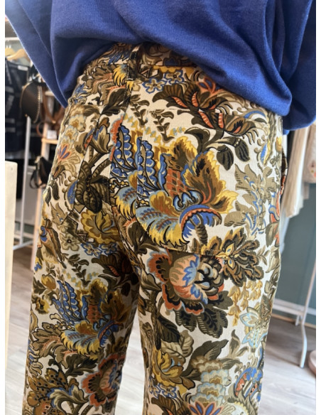 Pantalon droit court Imprimé Baroque GACE Orféo