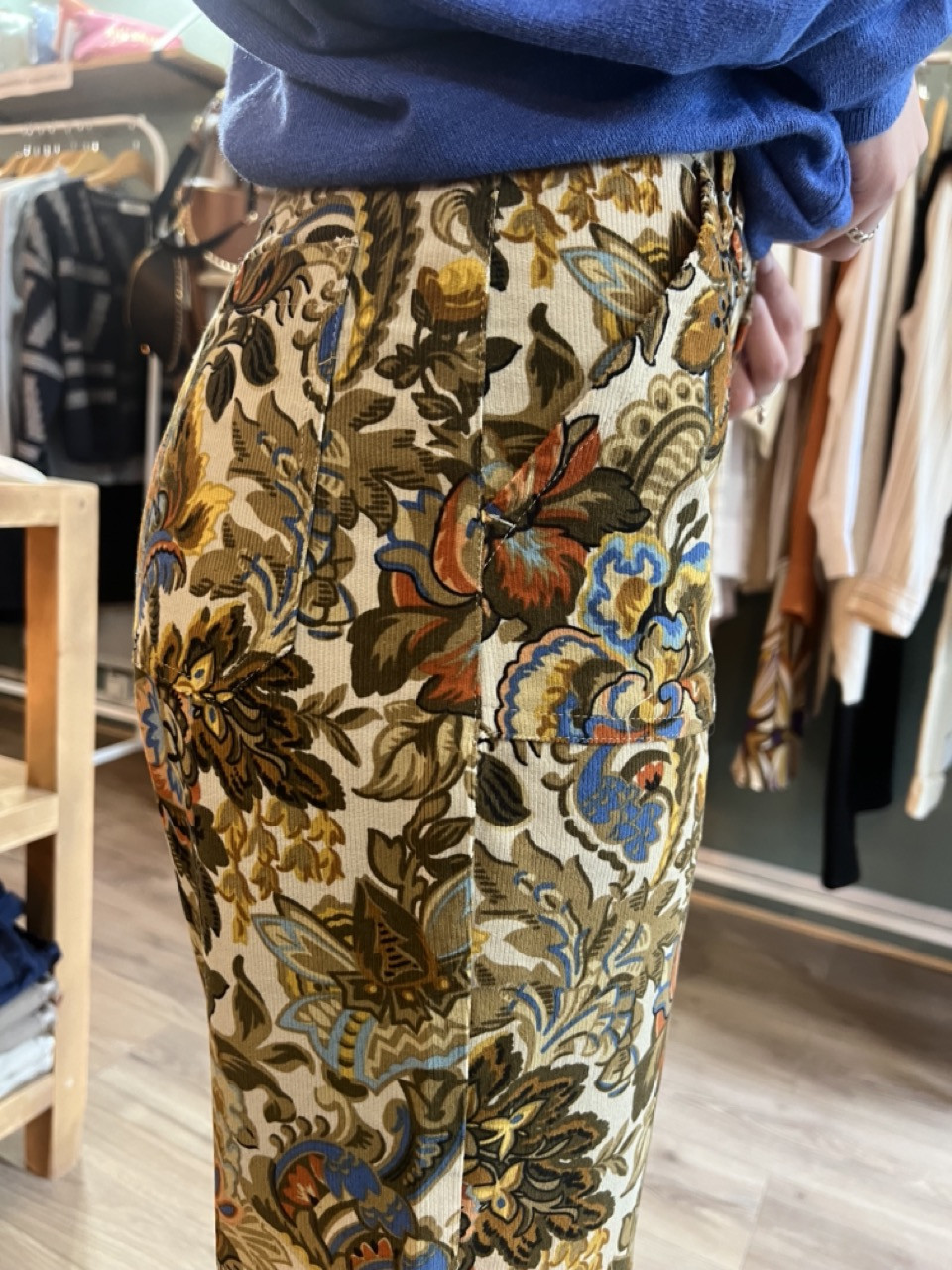 Pantalon droit court Imprimé Baroque GACE Orféo