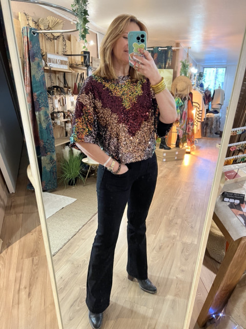 Top Sequins Multicolore See U Soon 2