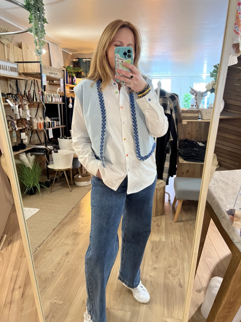 Gilet Veston Denim Rayures EVA The Korner