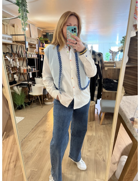 Gilet Veston Denim Rayures EVA The Korner