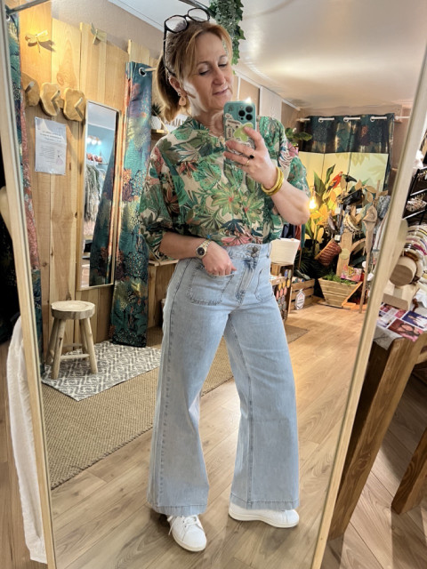 Pantalon Denim Wide Large VIOLETTE Oraije