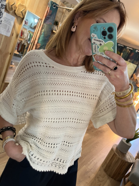 Top Mailles Crochets SHOOTER Rue Mazarine