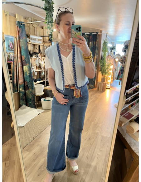 Gilet Veston Denim Rayures EVA The Korner