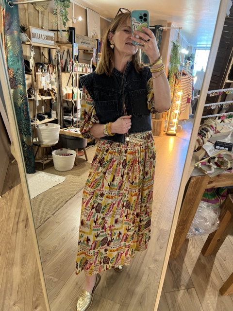 Jupe midi Imprimé Sundance GORGEOUS Rue Mazarine