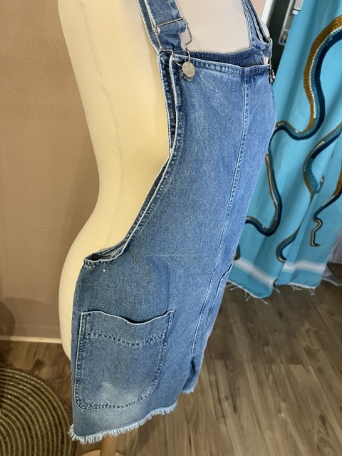 Salopette Short Jean Bleach Ralia Atelier Bohème
