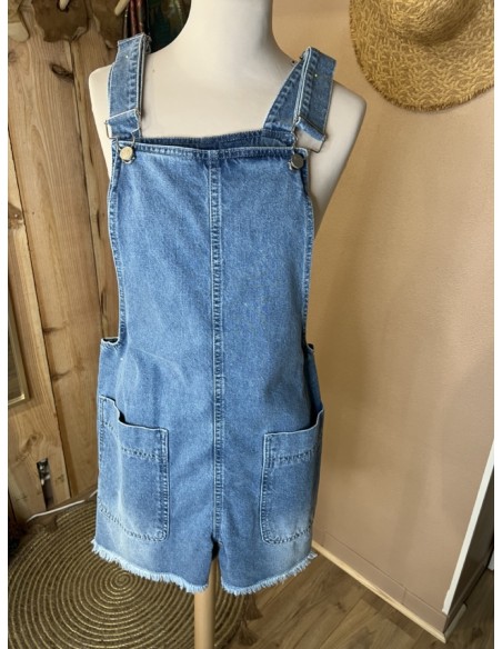 Salopette Short Jean Bleach Ralia Atelier Bohème