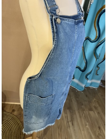 Salopette Short Jean Bleach Ralia Atelier Bohème