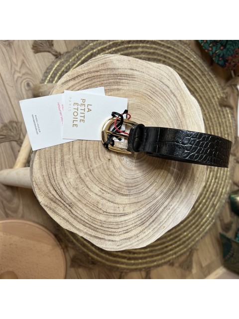 Ceinture en Cuir Effet Crocodile Amadeus La Petite Etoile